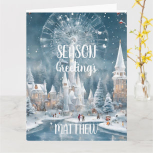 personalized winter in wonderland Christmas Card