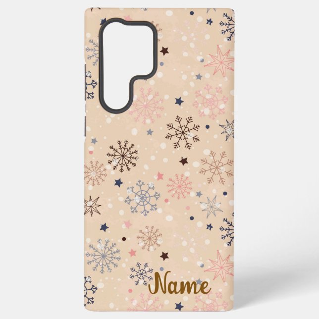 Personalized winter neutrals samsung galaxy s22 ultra case (Back)