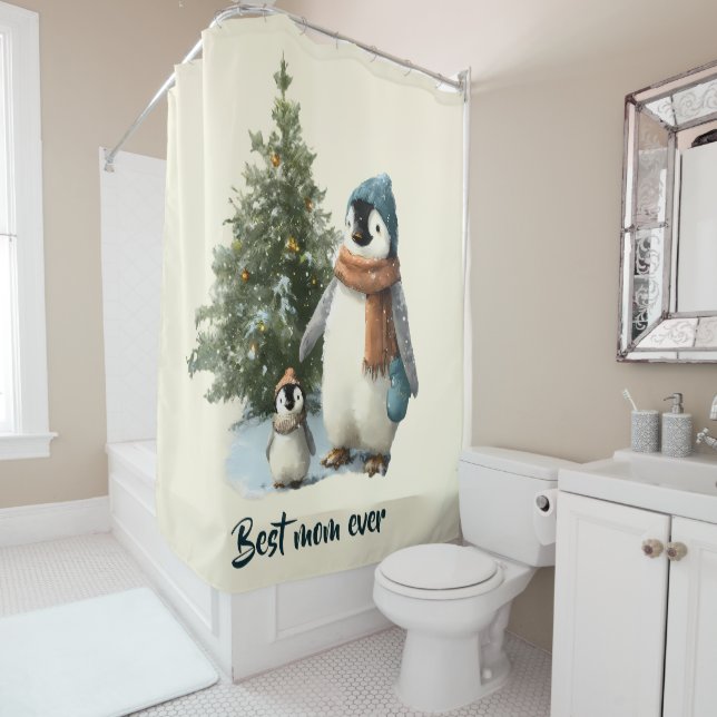 Personalized Winter Penguin “Best Mom Ever” (In Situ)