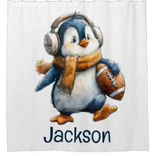 Personalized Winter Penguin Football Kid
