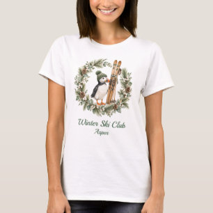 Personalized Winter Ski Club Aspen Christmas T-Shirt