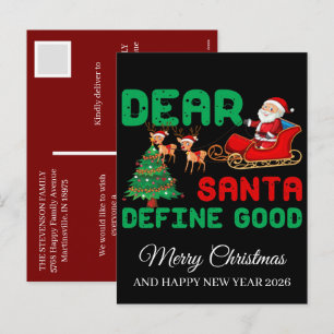 Personalized Winter Wishes Christmas 2025 - 2026 Holiday Postcard