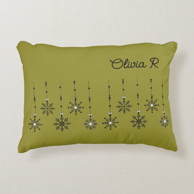 Personalized Winter Wonderland Accent Pillow (Front)