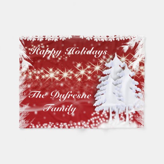 Personalized Winter Wonderland Fleece Blanket