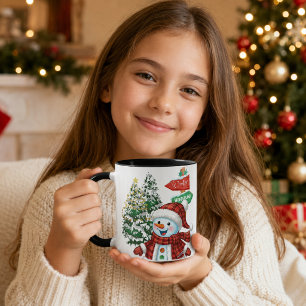 Personalized Winter Wonderland Snowman Christmas Mug