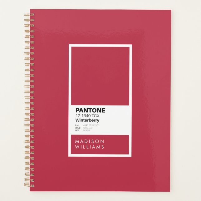 Personalized Winterberry Red Notebook | Custom  Planner (Front)