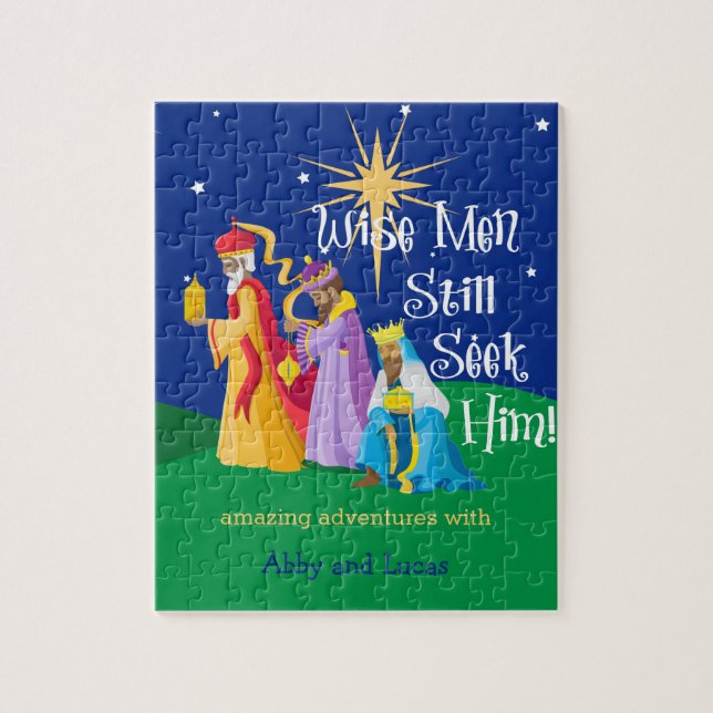 Personalized Wise Men Still Seek Him Christmas Jigsaw Puzzle (Vertical)