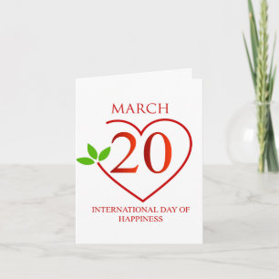 Personalized Wishes International Day of Happiness Holiday Card