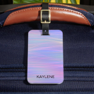 Personalized Wispy Rainbow Luggage Tag