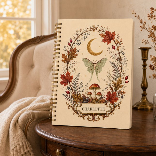 Personalized Witchy Autumn Luna Moth Journal (Personalized Witchy Autumn Luna Moth Journal)