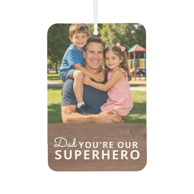 Personalized with 2 Photos and Text Air Freshener (Front)