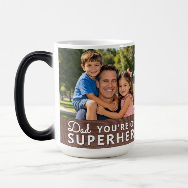 Personalized with 2 Photos and Text Magic Mug (Left)