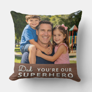 Personalized with 2 Photos and Text Throw Pillow