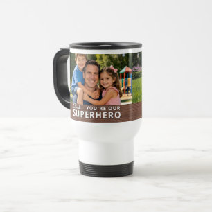 Personalized with 2 Photos and Text Travel Mug