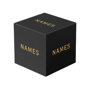 Personalized With 5 Last Name or Nickname on Them Cube