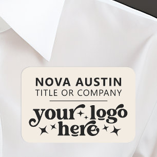Personalized With Company Logo Employee Large Name Tag