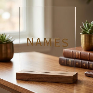 Personalized With Last Name or Nickname on Them Acrylic Sign
