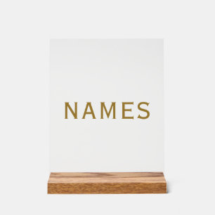 Personalized With Last Name or Nickname on Them Acrylic Sign