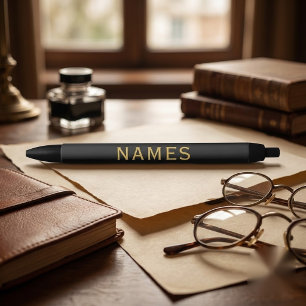 Personalized With Last Name or Nickname on Them Black Ink Pen
