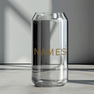 Personalized With Last Name or Nickname on Them Can Glass