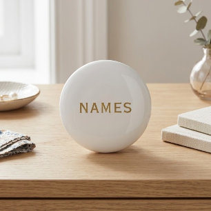 Personalized With Last Name or Nickname on Them Ceramic Knob