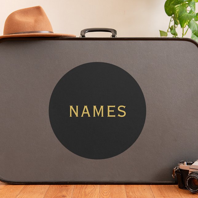 Personalized With Last Name or Nickname on Them Classic Round Sticker (Creator Uploaded)