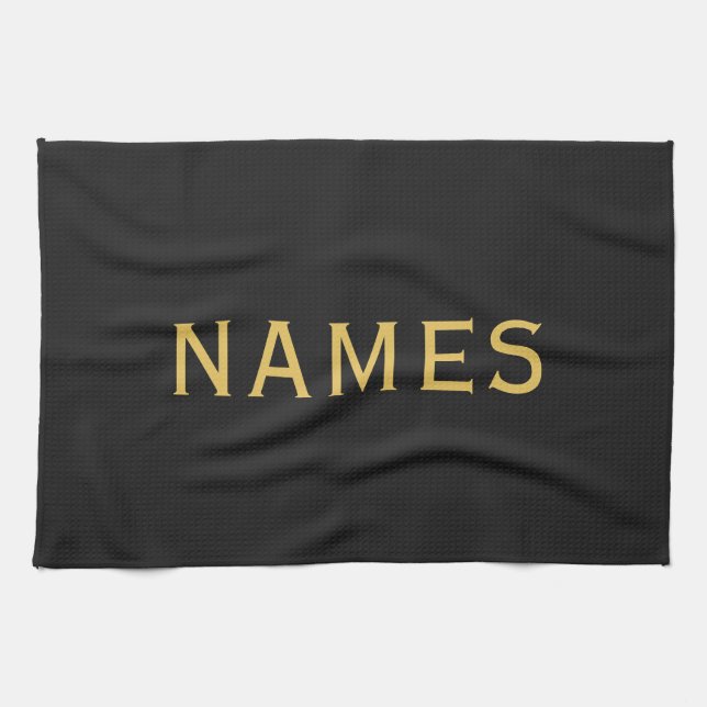 Personalized With Last Name or Nickname on Them Kitchen Towel (Horizontal)