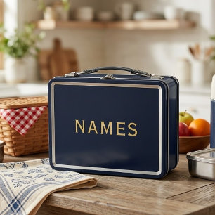 Personalized With Last Name or Nickname on Them Metal Lunch Box