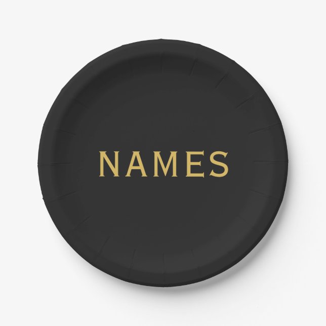 Personalized With Last Name or Nickname on Them Paper Plate (Front)