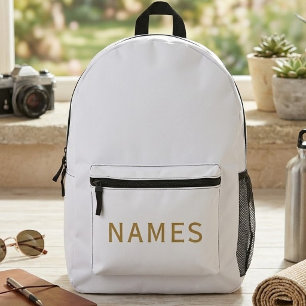 Personalized With Last Name or Nickname on Them Printed Backpack