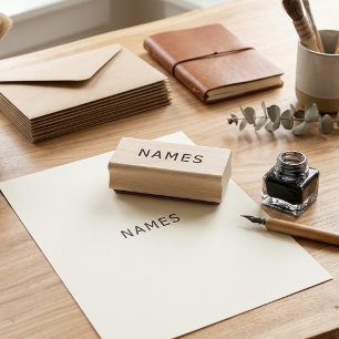 Personalized With Last Name or Nickname on Them Rubber Stamp