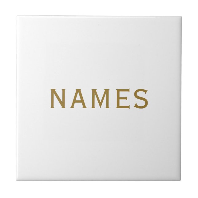 Personalized With Last Name or Nickname on Them Tile (Front)
