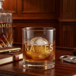 Personalized With Last Name or Nickname on Them Whiskey Glass