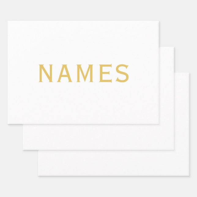 Personalized With Last Name or Nickname on Them Wrapping Paper Sheet (Set)