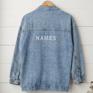 Personalized With Last or Nickname Name on Them Denim Jacket