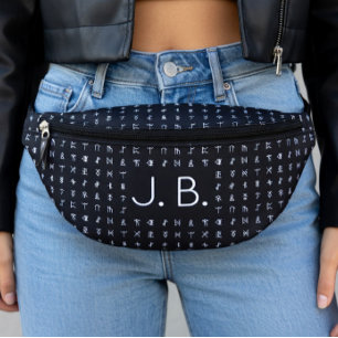 Personalized with Monogram & Runic Symbols Fanny Pack