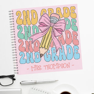 Personalized With Name 2nd Grade Teacher Custom Notebook