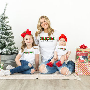 Personalized With Name Family Christmas Matching T-Shirt