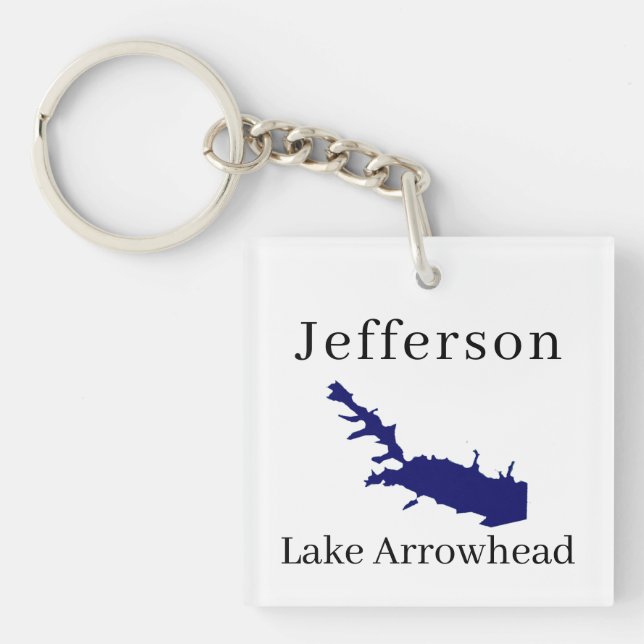 Personalized with name Lake Arrowhead Map Keychain (Front)