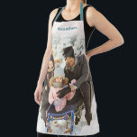 Personalized with Name Large Photo Apron<br><div class="desc">Create a special personalized gift that's perfect for anyone who loves to cook and bake. This apron is ready to be customized with your favourite photo and personalized with a name or other text. The name appears in bold teal blue lettering against an antique ivory white background. The apron straps...</div>