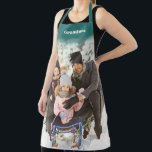 Personalized with Name Large Photo Apron<br><div class="desc">Create a special personalized gift that's perfect for anyone who loves to cook and bake. This apron is ready to be customized with your favourite photo and personalized with a name or other text. The name appears in bold ivory white lettering against a dark teal background. The apron straps are...</div>