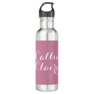 Personalized with Name Pink Water Bottle