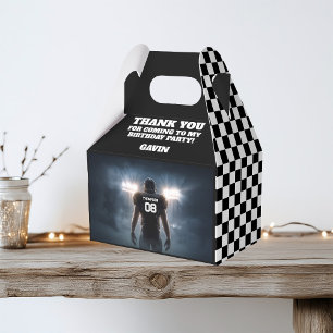 Personalized With Name Retro Football Party Favor Box