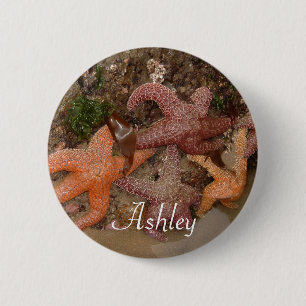 Personalized with Name: Starfish/Sea Star Photo 4 2 Inch Round Button
