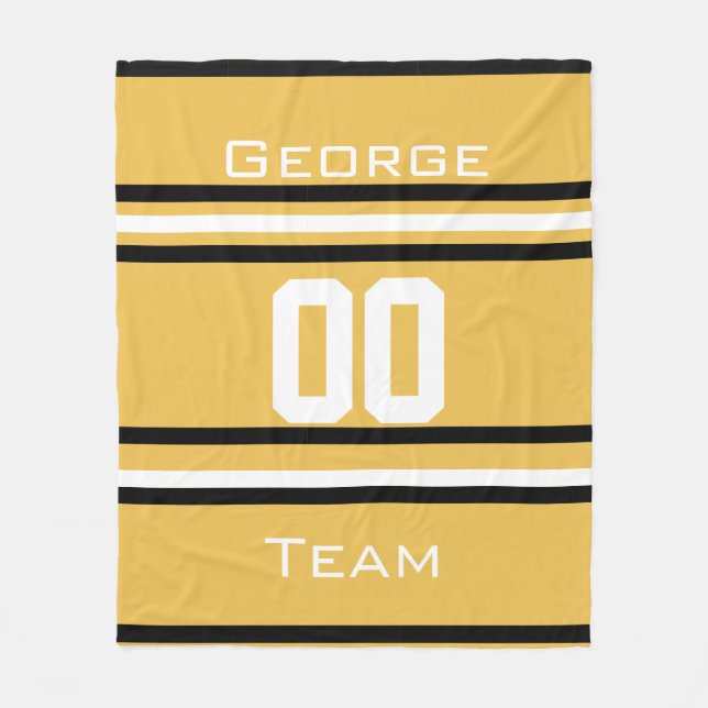 Personalized with name,#, team, sports fan Team Fleece Blanket (Front)
