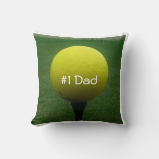Personalized with Name Yellow golf ball Throw Pillow