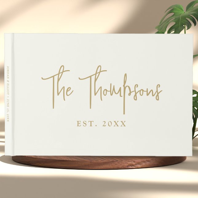 Personalized With Names Elegant Calligraphy Script Guest Book (Creator Uploaded)