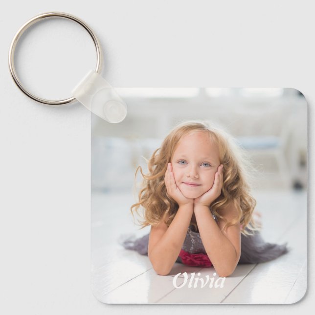 Personalized with Photo and Name Keychain (Front)