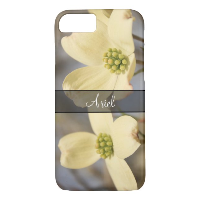 Personalized with Photo of 2 Dogwood Blossoms Case-Mate iPhone Case (Back)
