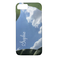 Personalized with Photo of Banana Leaf-Framed Sky